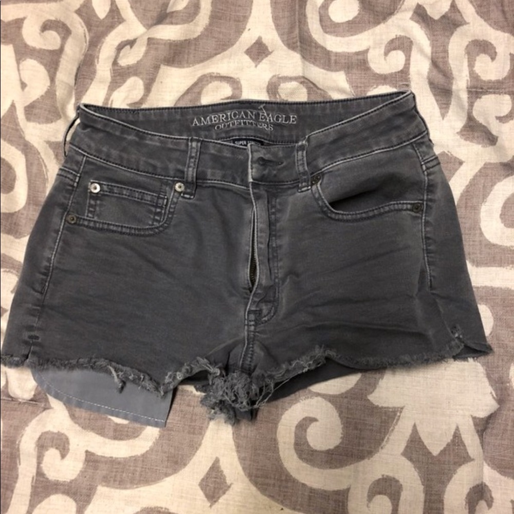 Gray Jean Shorts